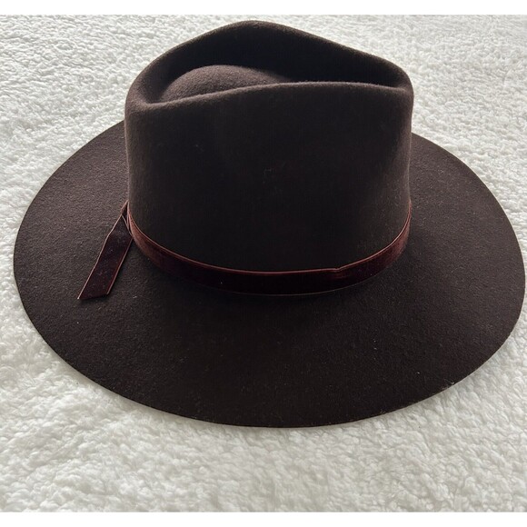 Anthropologie Wyeth? Rancher Hat Women Wool Chocolate Preppy Classic Sz OS New main image 2